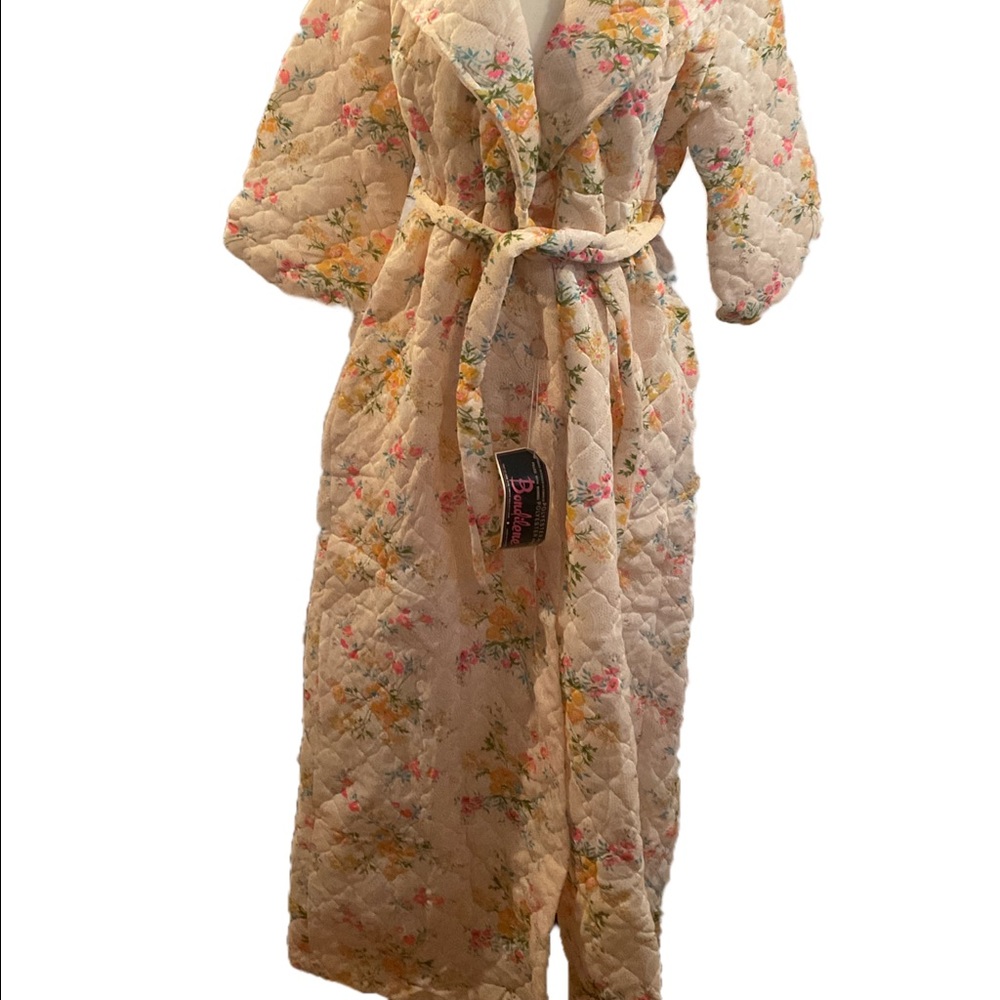“BONDILENE VINTAGE/ RETRO 70’s HOUSECOAT” NWT Floral Polyester Robe. - Picture 2 of 16